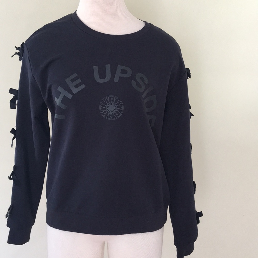 The Upside 4 SoulCycle Lace-up Sleeve Sweatshirt